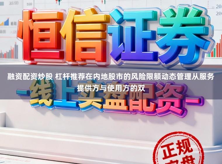 融资配资炒股 杠杆推荐在内地股市的风险限额动态管理从服务提供方与使用方的双